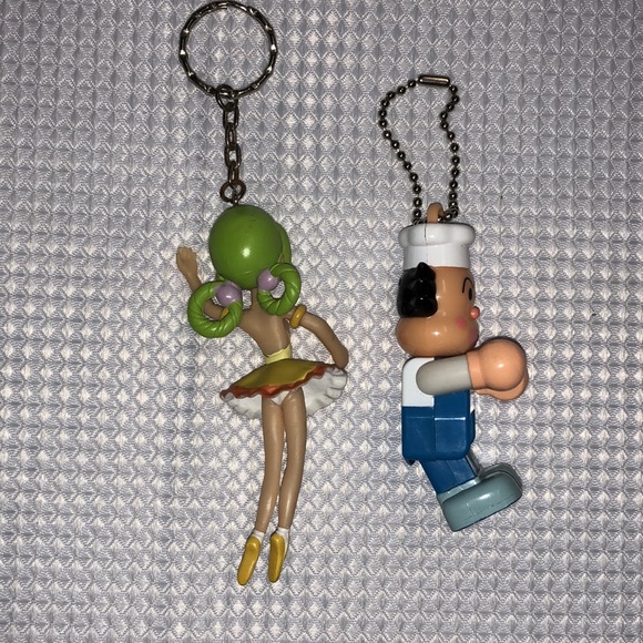 5 Girls’ Keychains Bag Clips Joke Book Anime Ballerina, Baker Lip Balm Puppy - Picture 6 of 10